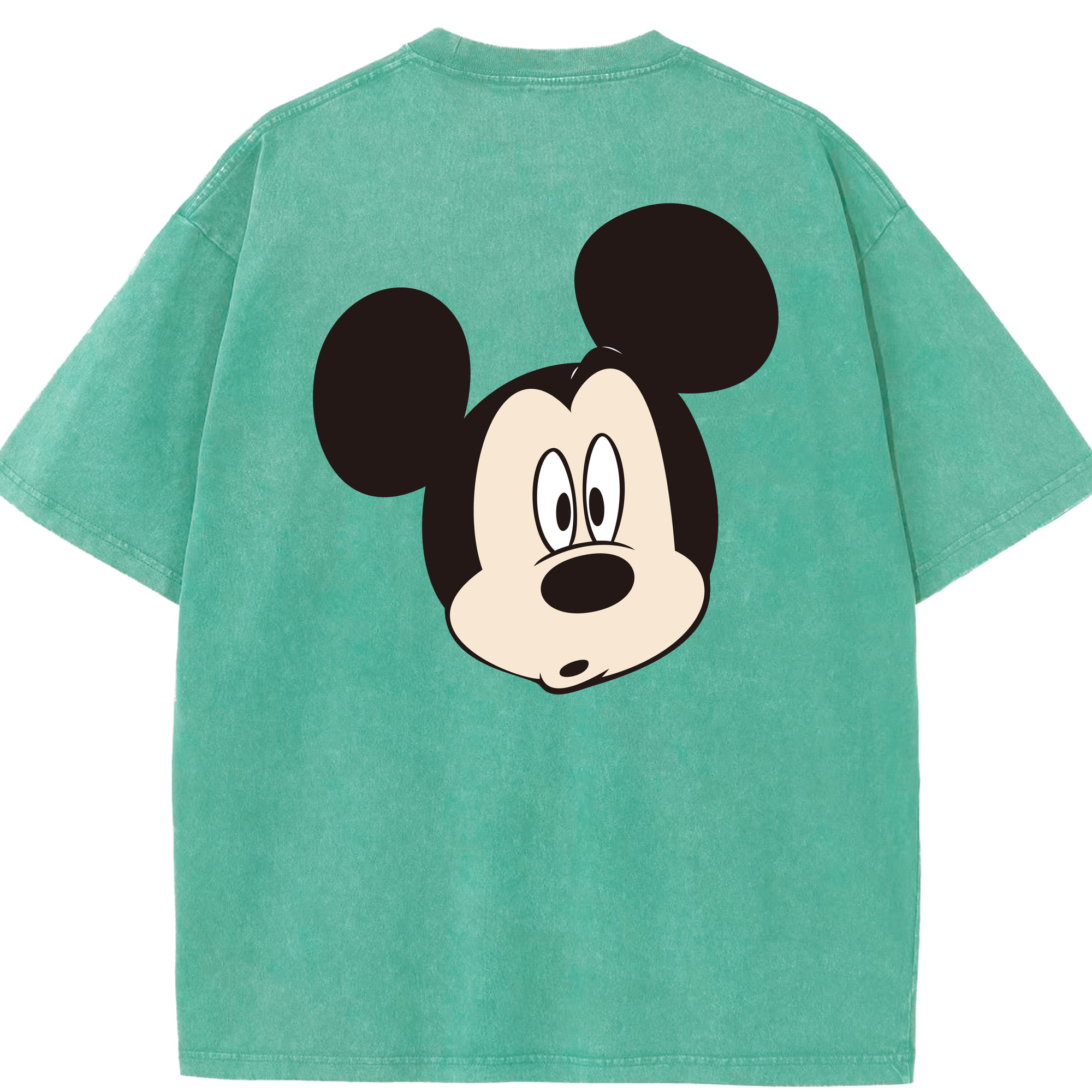 （画像用） ミッキーマウス Mickey Mouse 綿100% ヴィンテージ風 半袖Tシャツ（背面プリント）